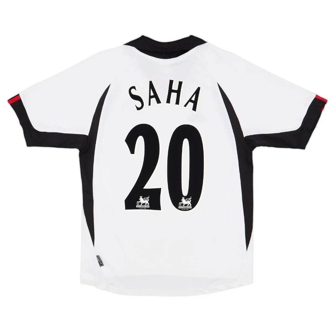 Saha #20 Fulham Koszulka retro domowa 2001/02