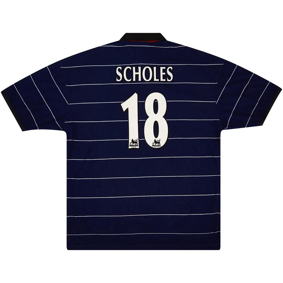 Scholes #18 Manchester United Koszulka retro wyjazdowa 1999/00