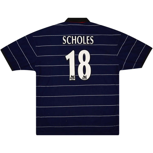 Scholes #18 Manchester United Koszulka retro wyjazdowa 1999/00