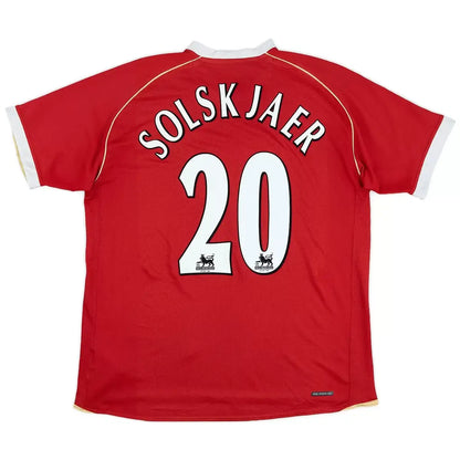 Solskjaer #20 Manchester United Koszulka retro domowa 2006/07