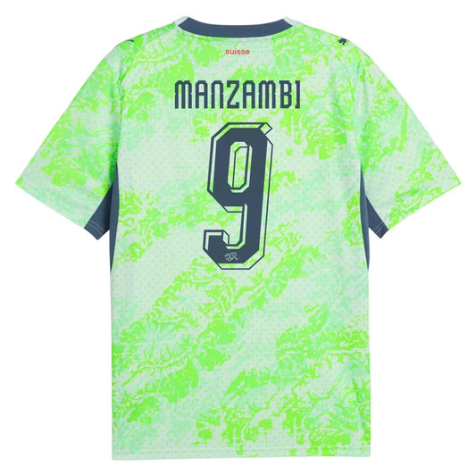 Manzambi #9 Szwajcaria Koszulka Wyjazdowa – Mundial 2026