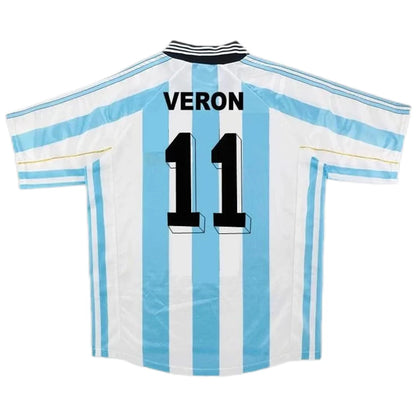 VERON #11 Argentyna Koszulka retro domowa 1998