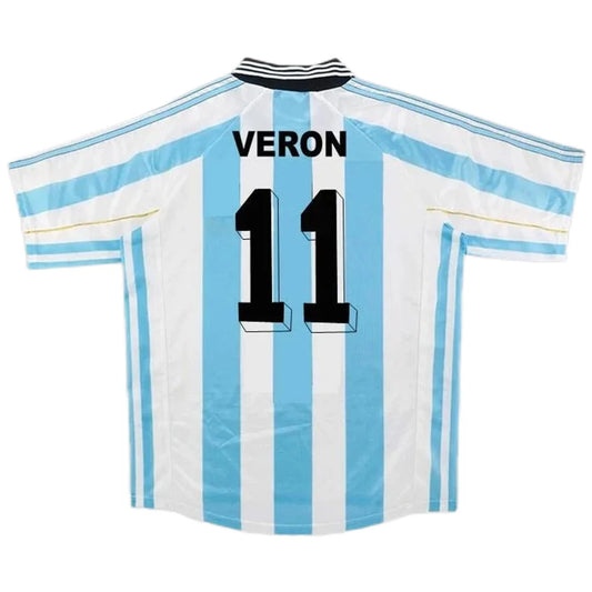 VERON #11 Argentyna Koszulka retro domowa 1998