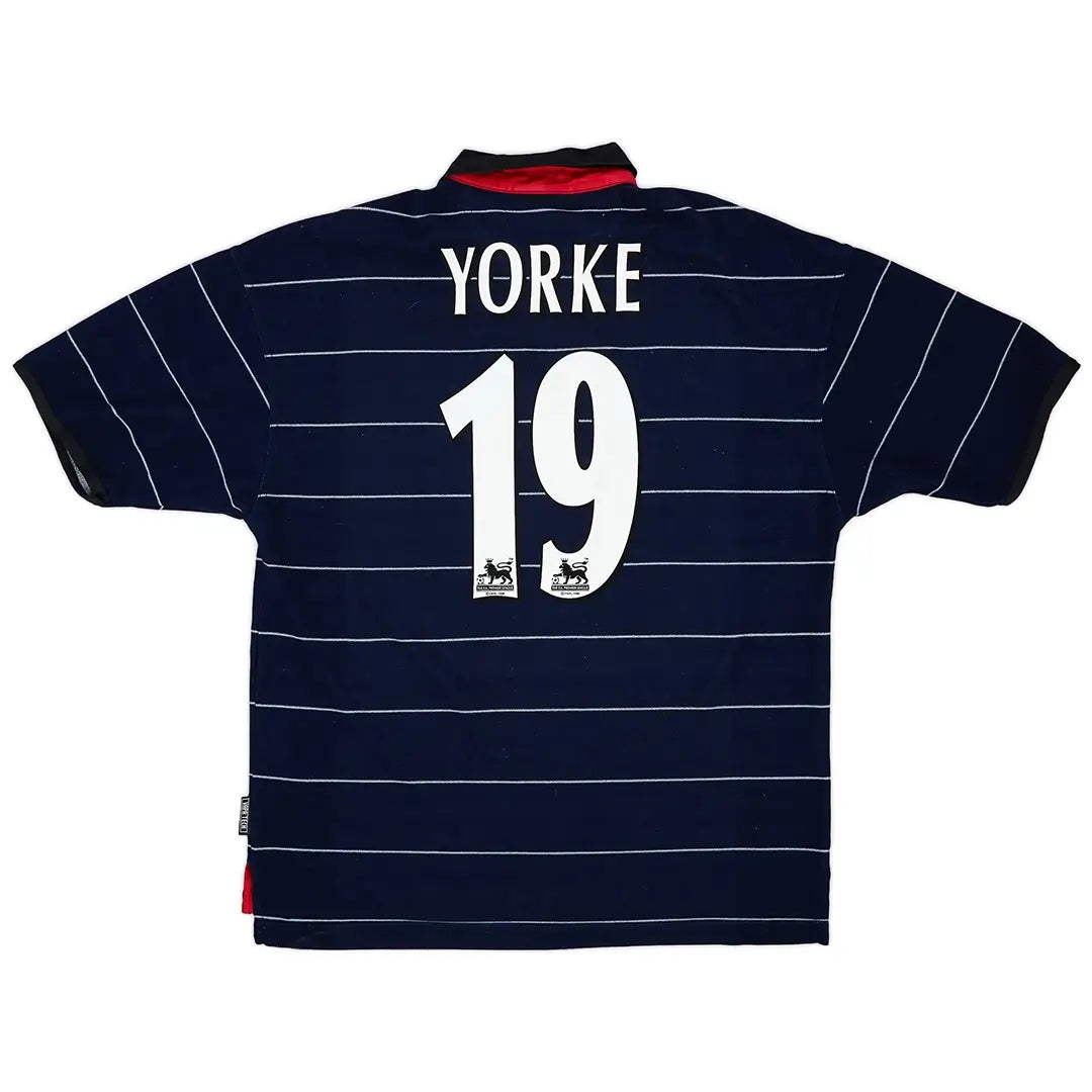 Yorke #19 Manchester United Koszulka retro wyjazdowa 1999/00
