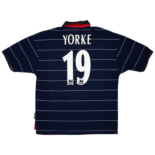 Yorke #19 Manchester United Koszulka retro wyjazdowa 1999/00