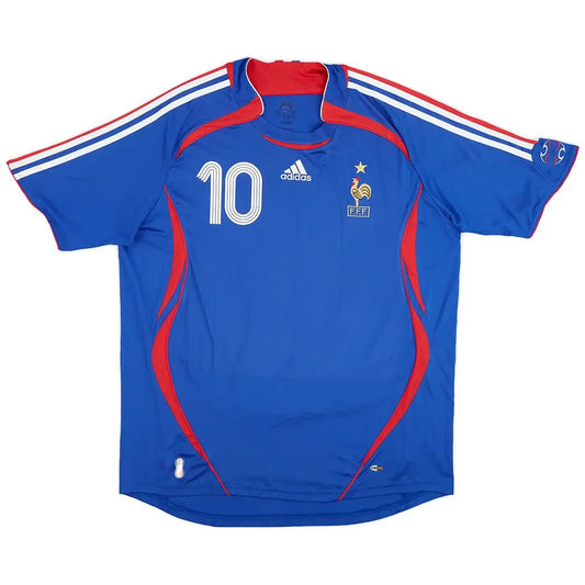 ZIDANE #10 Francja Koszulka retro domowa 2006