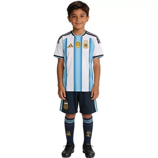 Argentyna Dziecięcy Komplet domowy – koszulka + spodenki + getry 2026