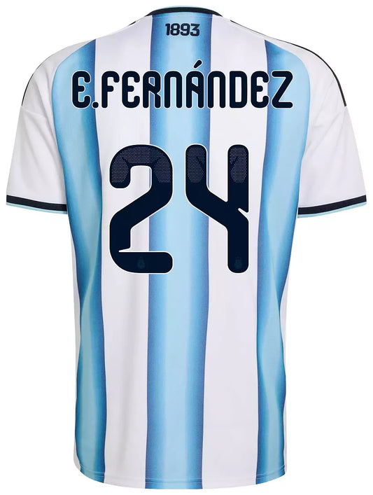 E. FERNÁNDEZ #24 Argentyna Koszulka Domowa Wersja zawodnicza – Mundial 2026