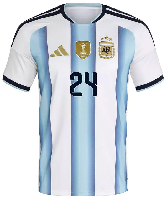 E. FERNÁNDEZ #24 Argentyna Koszulka Domowa Wersja zawodnicza – Mundial 2026