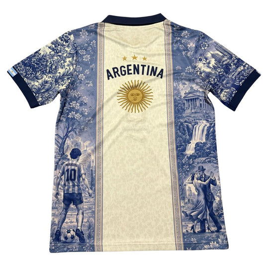 Argentyna Koszulka polo w stylu vintage 2026 Niebieska