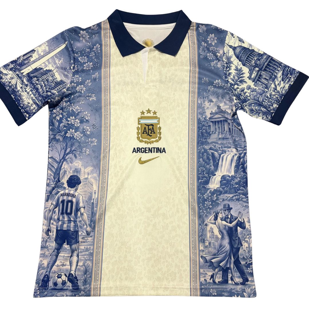 Argentyna Koszulka polo w stylu vintage 2026 Niebieska