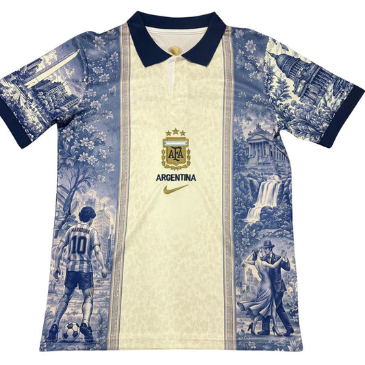 Argentyna Koszulka polo w stylu vintage 2026 Niebieska
