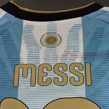 Messi #10 Argentyna x Messi Dziecięcy Komplet domowy – koszulka + spodenki 2026