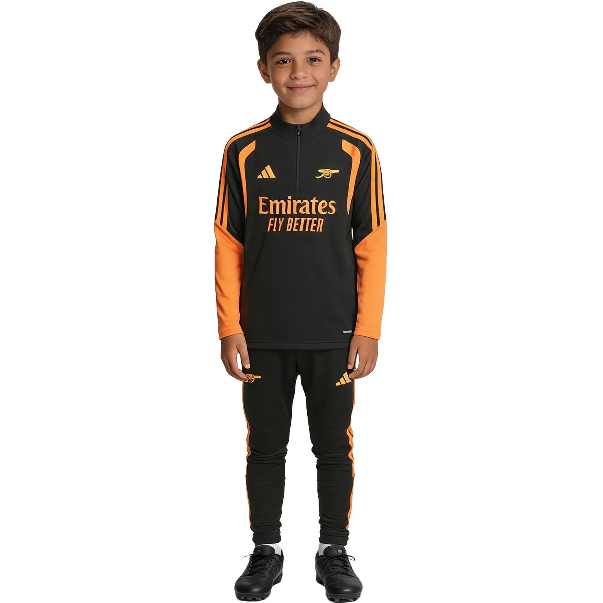 Arsenal trainingspak voor kinderen met 1/4 rits Zwart 2026/27