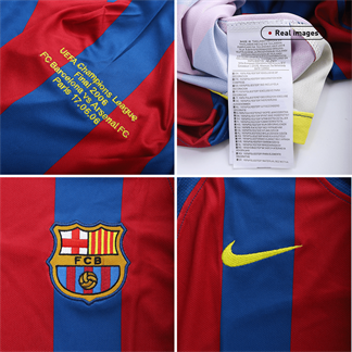 Barcelona Ronaldinho #10 Barcelona Koszulka retro domowa UCL Final 2005/06