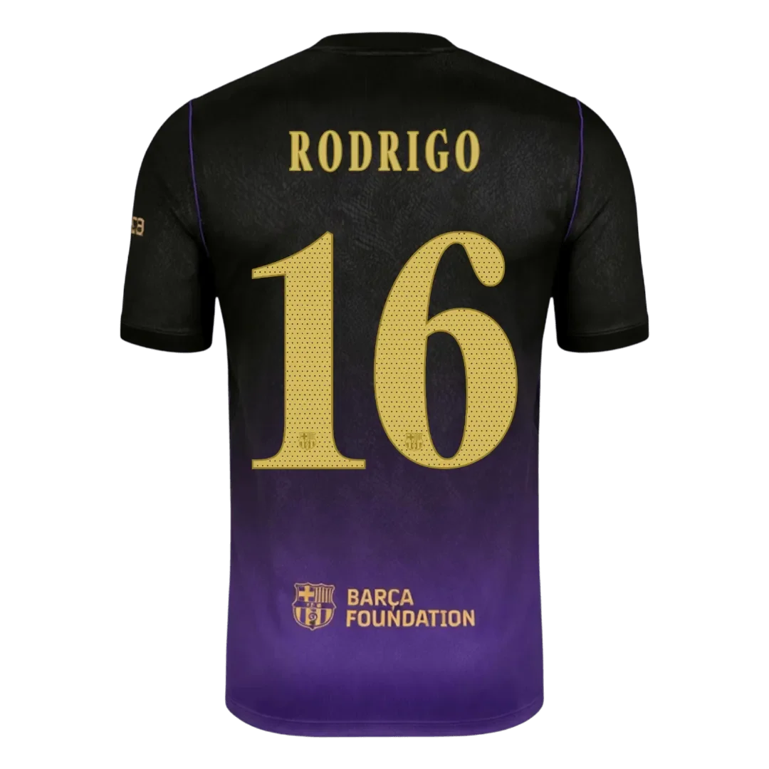 RODRIGO #16 Barcelona x Kobe Bryant Koszulka wyjazdowa Wersja zawodnicza 2026/27 – UCL
