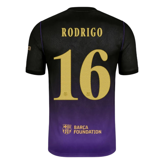 RODRIGO #16 Barcelona x Kobe Bryant Koszulka wyjazdowa Wersja zawodnicza 2026/27 – UCL