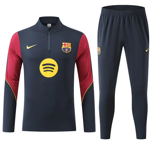 Barcelona Trainingspak met 1/4 rits Donkerblauw 2026/27