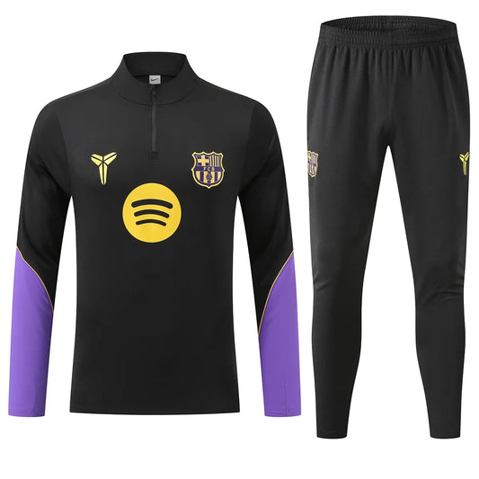 Barcelona trainingspak met 1/4 rits Zwart 2026/27