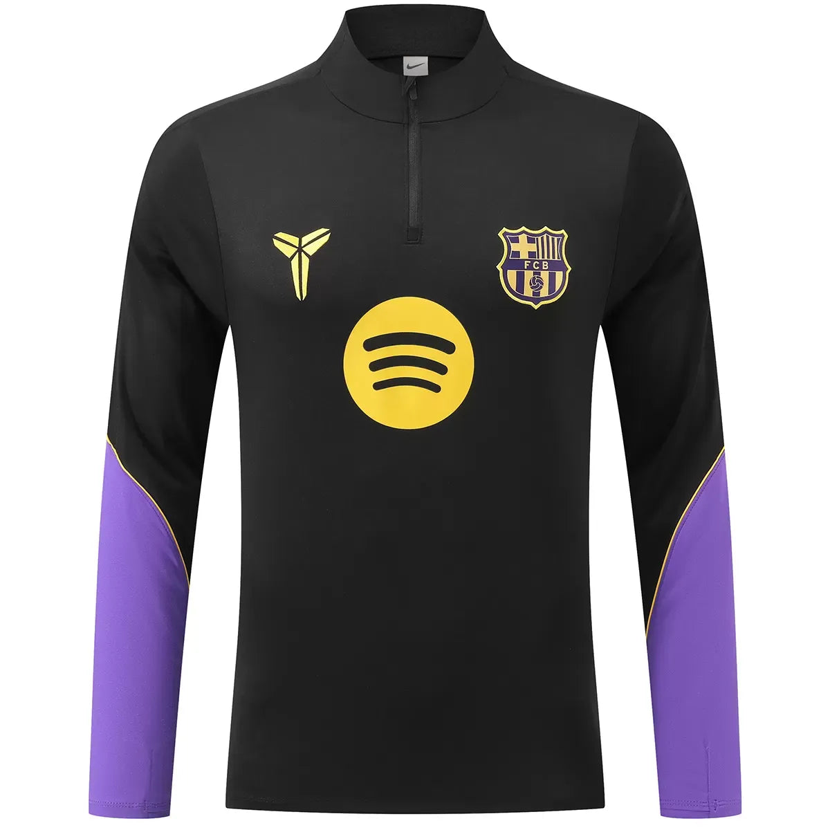 Barcelona trainingspak met 1/4 rits Zwart 2026/27