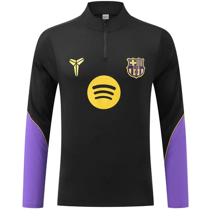 Barcelona trainingspak met 1/4 rits Zwart 2026/27