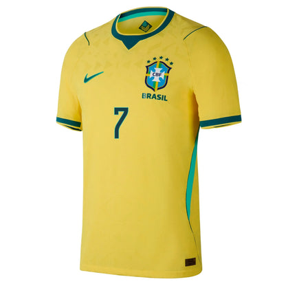 Vini Jr. #7 Brazylia Koszulka Domowa Wersja zawodnicza – Mundial 2026
