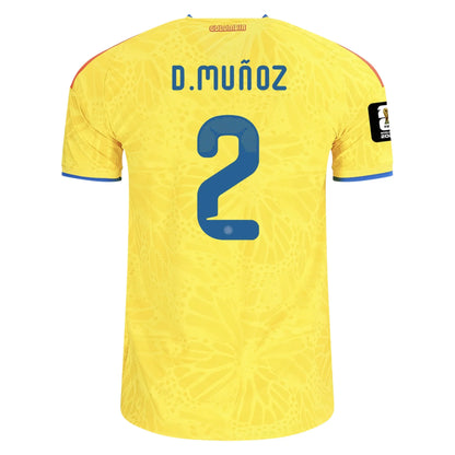 Muñoz #2 Kolumbia Koszulka Domowa Wersja zawodnicza – Mundial 2026