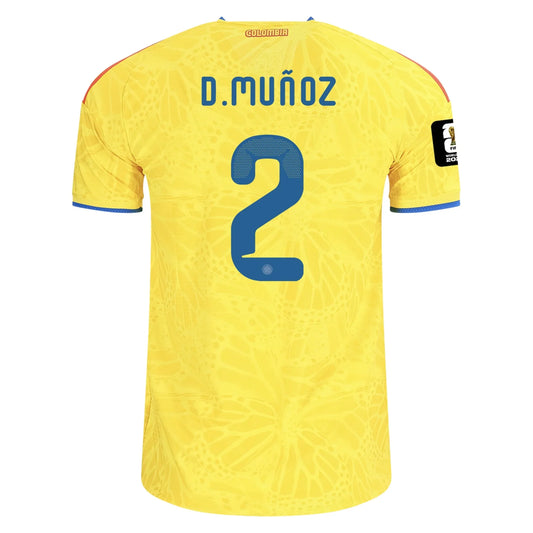 Muñoz #2 Kolumbia Koszulka Domowa Wersja zawodnicza – Mundial 2026