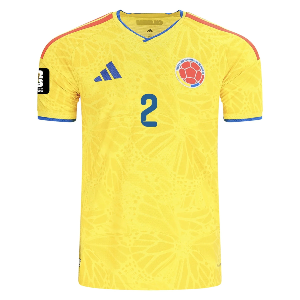 Muñoz #2 Kolumbia Koszulka Domowa Wersja zawodnicza – Mundial 2026