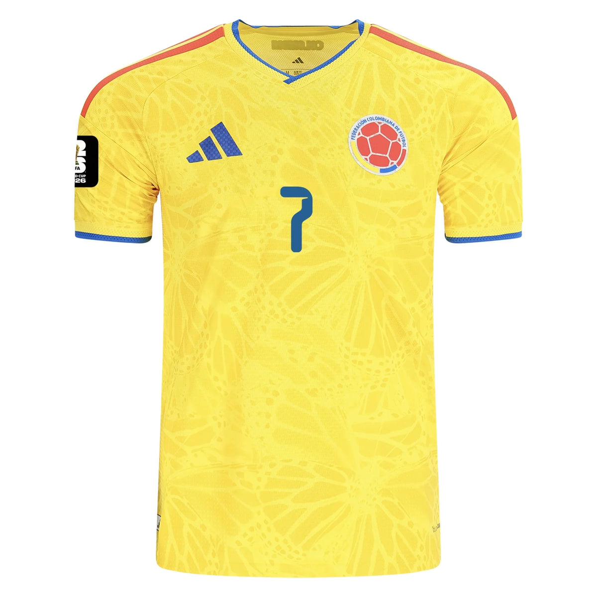 Luis Díaz #7 Kolumbia Koszulka Domowa Wersja zawodnicza – Mundial 2026