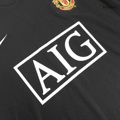 Manchester United Koszulka retro wyjazdowa z długim rękawem 2007/08