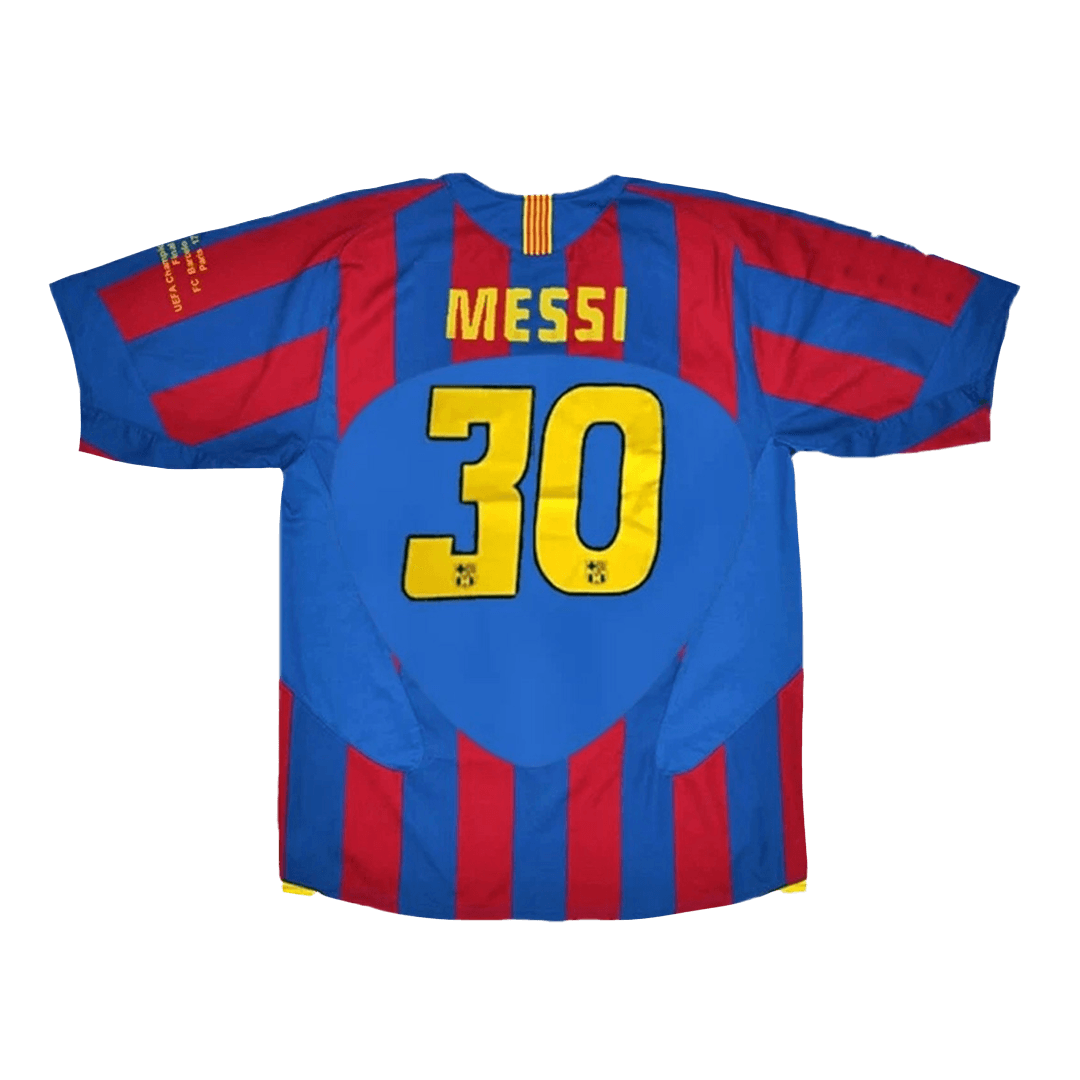 Barcelona MESSI #30 Barcelona Koszulka retro domowa UCL Final 2005/06