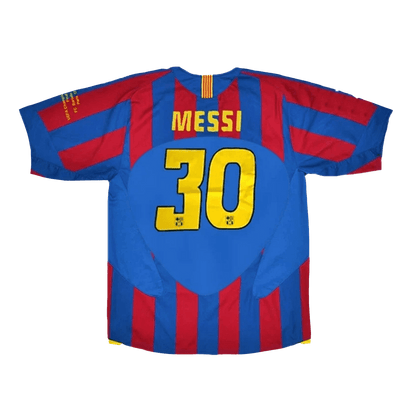Barcelona MESSI #30 Barcelona Koszulka retro domowa UCL Final 2005/06