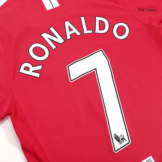 RONALDO #7 Manchester United Koszulka retro domowa z długim rękawem 2007/08