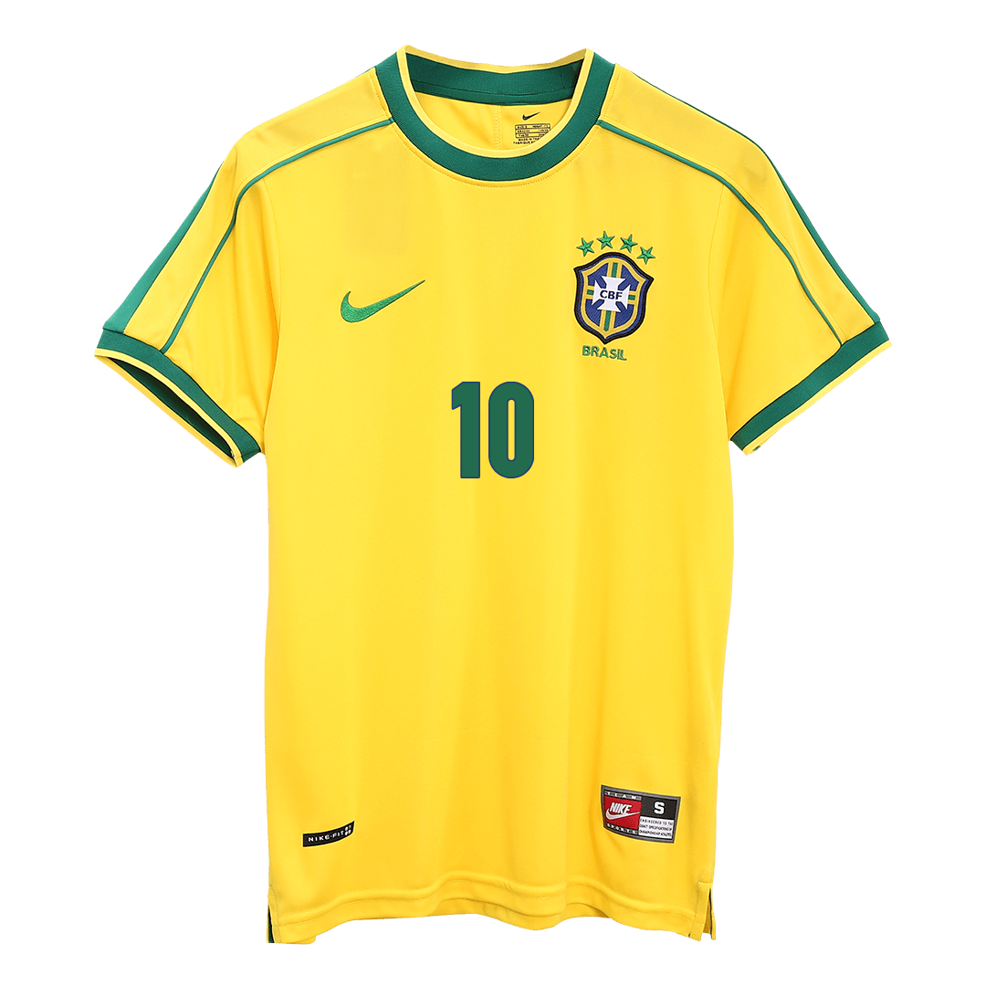 RIVALDO #10 Brazylia Koszulka retro domowa World Cup 1998