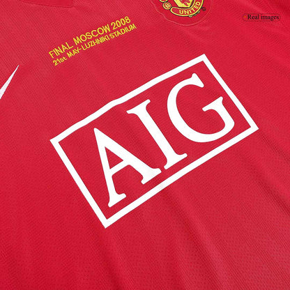 Manchester United Koszulka retro domowa z długim rękawem UCL Final Champions League 2007/08