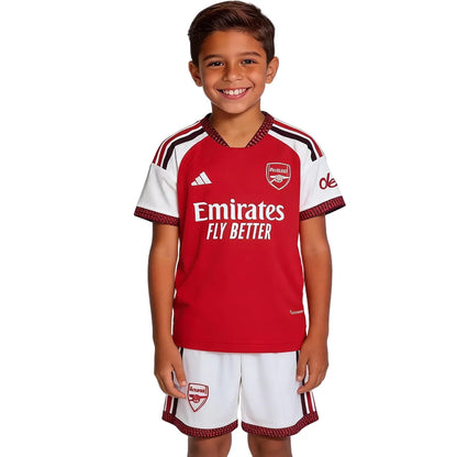 Arsenal Dziecięcy Komplet domowy – wersja meczowa – koszulka + spodenki 2026/27
