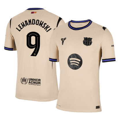 LEWANDOWSKI #9 Barcelona Koszulka wyjazdowa Wersja zawodnicza 2025/26 – UCL