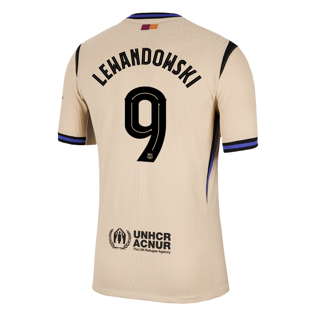LEWANDOWSKI #9 Barcelona Koszulka wyjazdowa Wersja zawodnicza 2025/26 – UCL