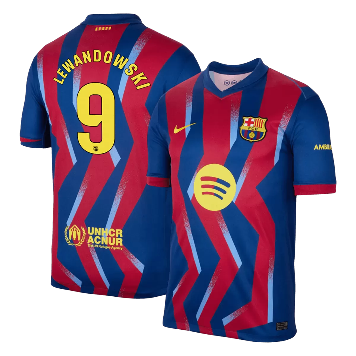 LEWANDOWSKI #9 Barcelona El Clásico Koszulka czwarta 2025/26