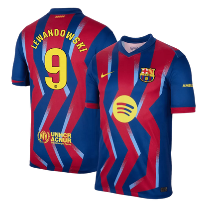 LEWANDOWSKI #9 Barcelona El Clásico Koszulka czwarta 2025/26