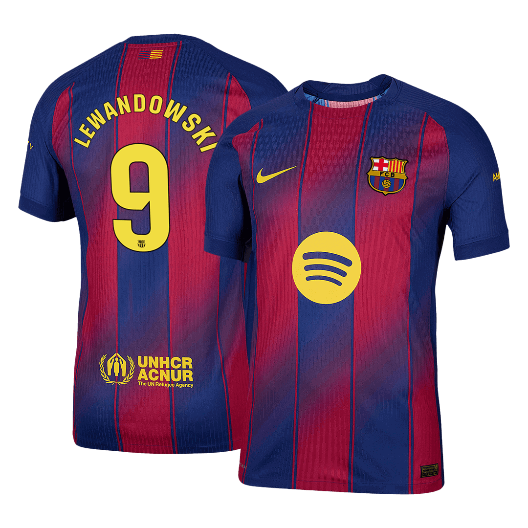 LEWANDOWSKI #9 Barcelona Koszulka domowa Wersja zawodnicza 2025/26