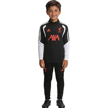 Liverpool Kinder trainingspak met 1/4 rits Zwart 2026/27