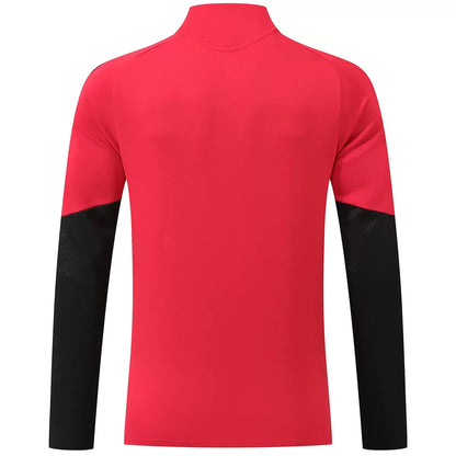 Manchester United kinder trainingsjack met 1/4 rits Rood 2026/27