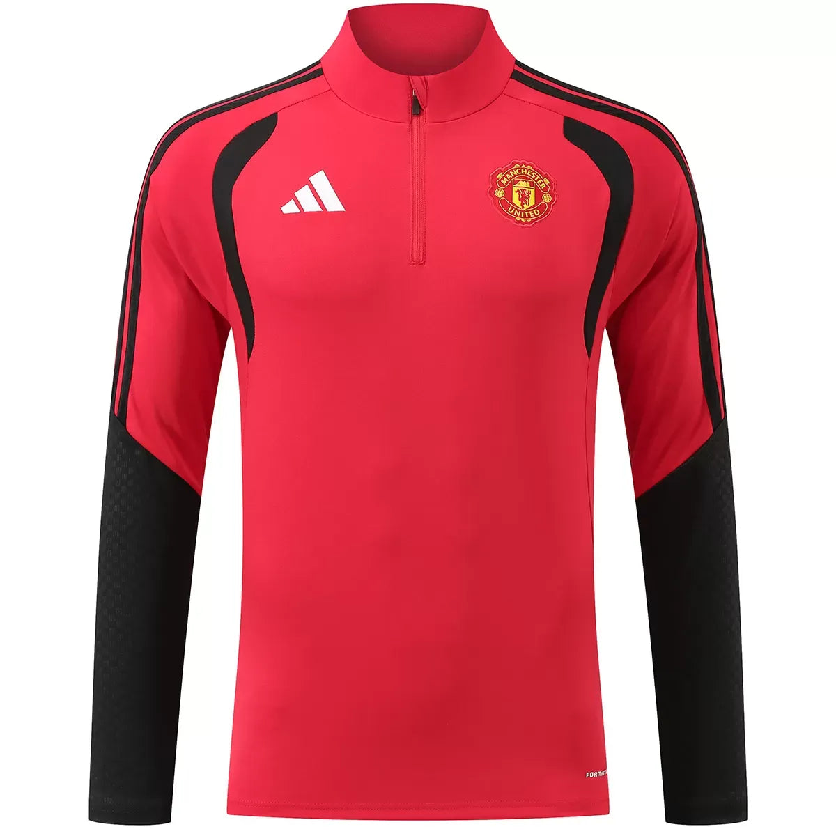 Manchester United kinder trainingsjack met 1/4 rits Rood 2026/27