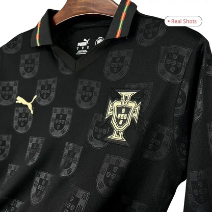 Ronaldo #7 Portugalia Pantera Negra Koszulka Długi rękaw 2026