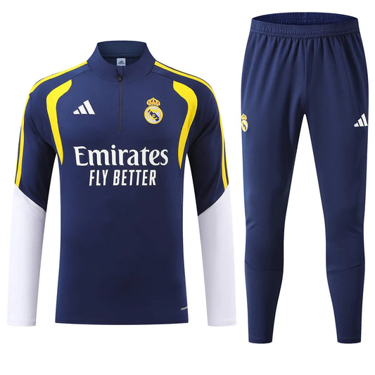Real Madrid Trainingspak met 1/4 rits Marineblauw 2026/27