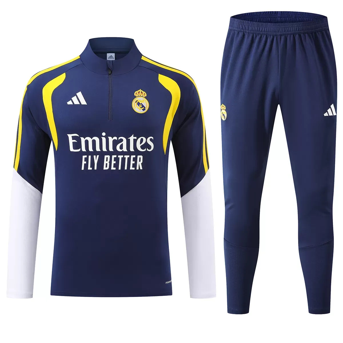 Real Madrid Kinder trainingsjack met 1/4 rits Marineblauw 2026/27