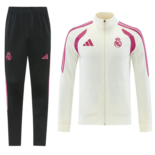 Real Madrid 1/4 rits trainingsshirt wit 2026/27