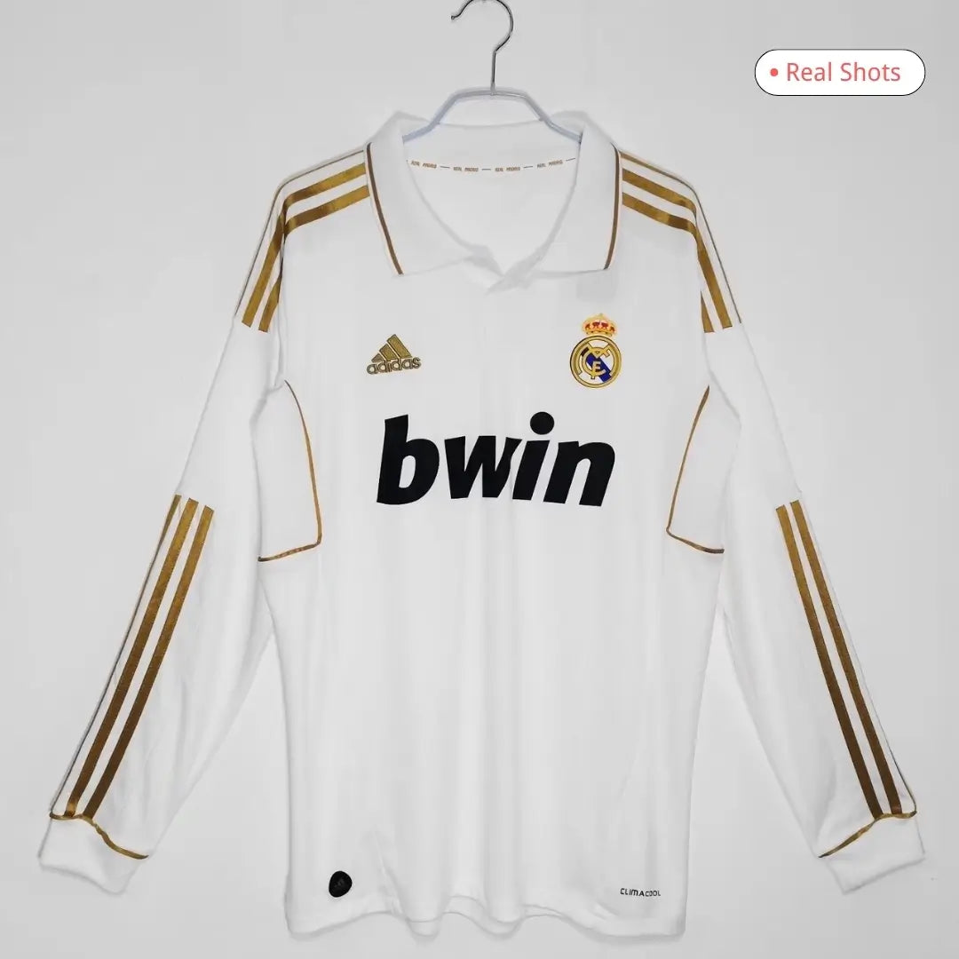 Real Madrid Koszulka retro domowa z długim rękawem 2011/12